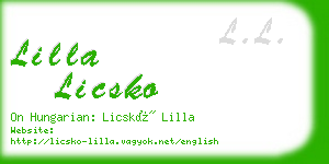 lilla licsko business card